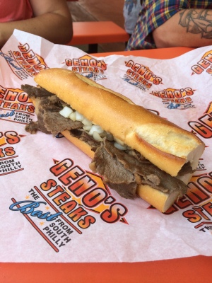An authentic Geno's Philly Cheesesteak!
