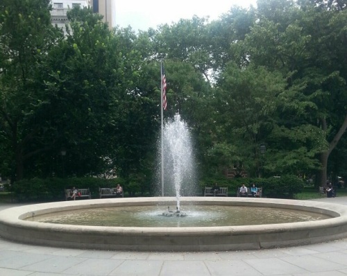 The fountain at Washington Square