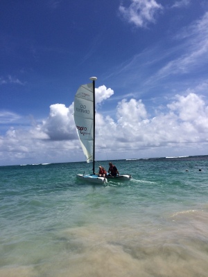 Catamaraning with the family in the Domincan Republic May 2014